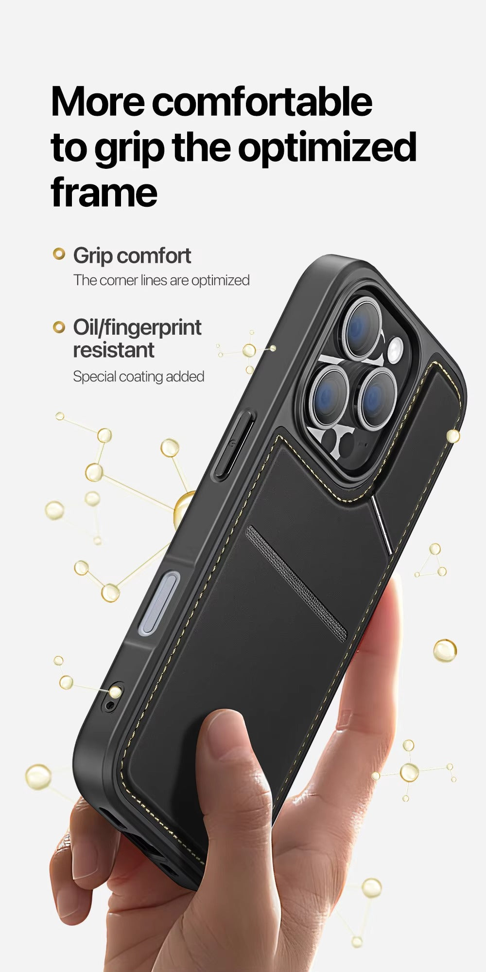 Premium Apple iPhone Case, MagSafe Compatible, Camera Lens and Screen Protection, Ultra Thin, Shockproof, Magnetic, Full All Around Protection, 3-in-1 Business Card Cover