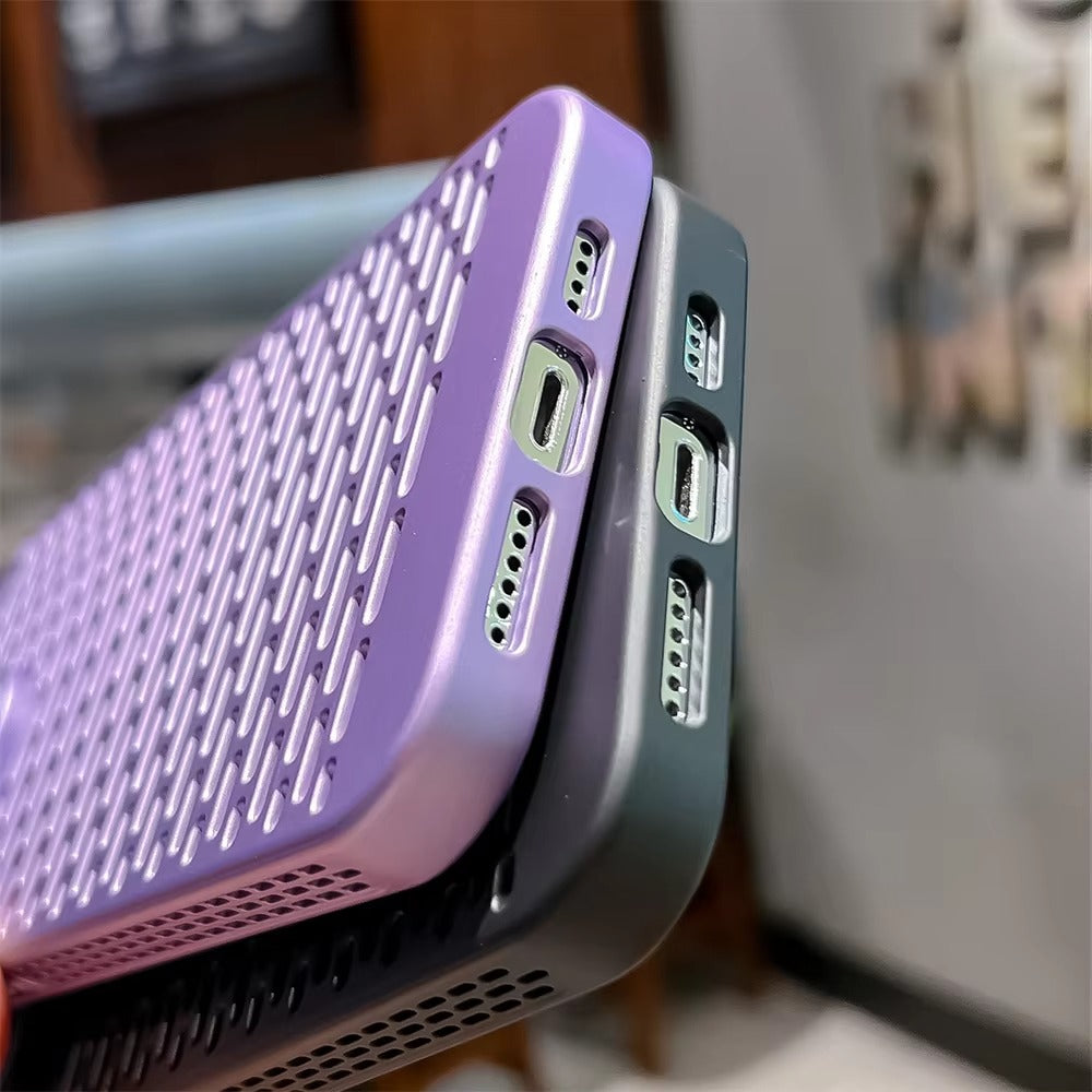 High Quality Apple iPhone Case, MagSafe Compatible, Camera Lens & Screen Protection, Ultra Thin, Shockproof, Magnetic Full All Around Cover – Hollow Cold-Cut Shockproof Case with Heat Dissipation & Anti-Fall Lens Protection