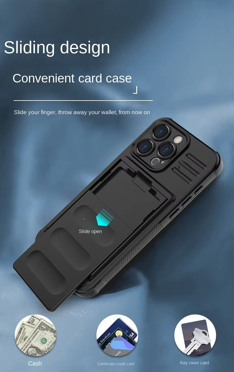 Robust Apple iPhone Case, MagSafe Compatible, Camera Lens and Screen Protection, Ultra Thin, Shockproof, Magnetic, Full All Around Protection, Slide Card Armor Cover