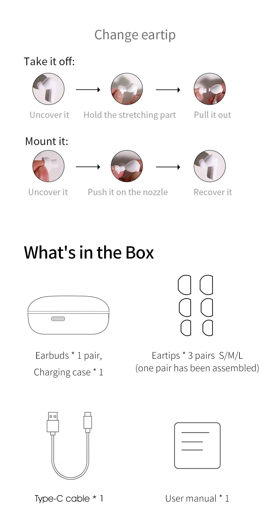 Premium, ANC Wireless Headphones –  Bluetooth 5.2 Earphones with 6-Mic ENC, HD Call, Transparency Mode for Apple iPhone