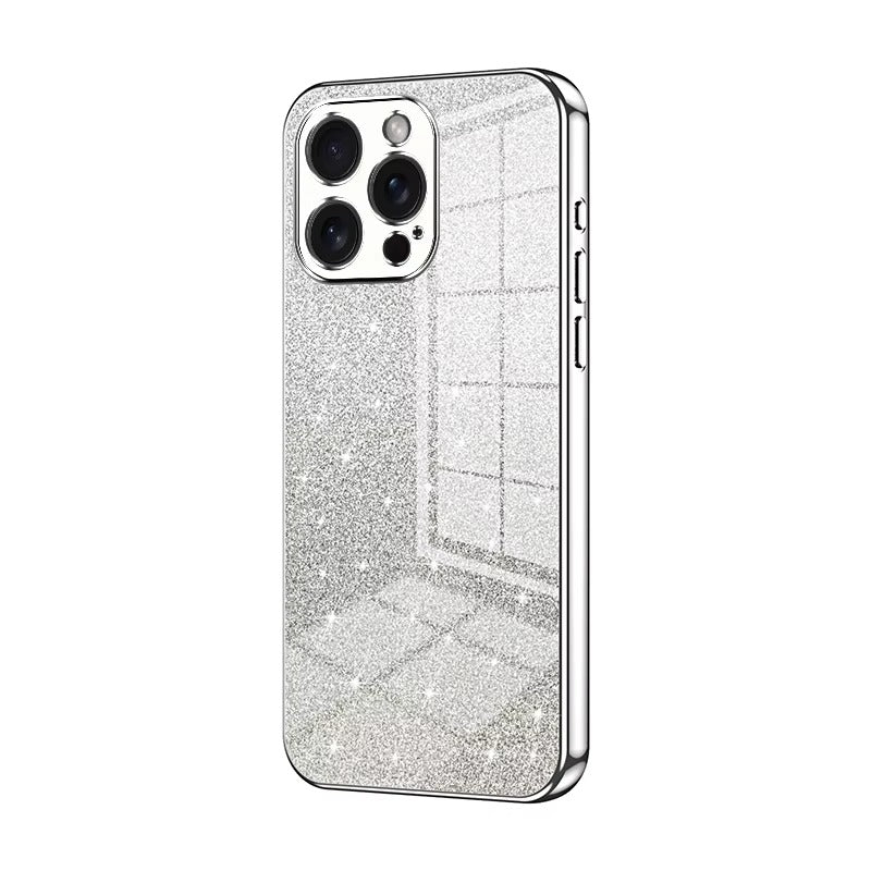 Luxury Apple iPhone Case, MagSafe Compatible, Camera Lens & Screen Protection, Ultra Thin, Shockproof, Magnetic Full All Around Cover – Electroplated Glitter Soft TPU Case with Shockproof Back Protection