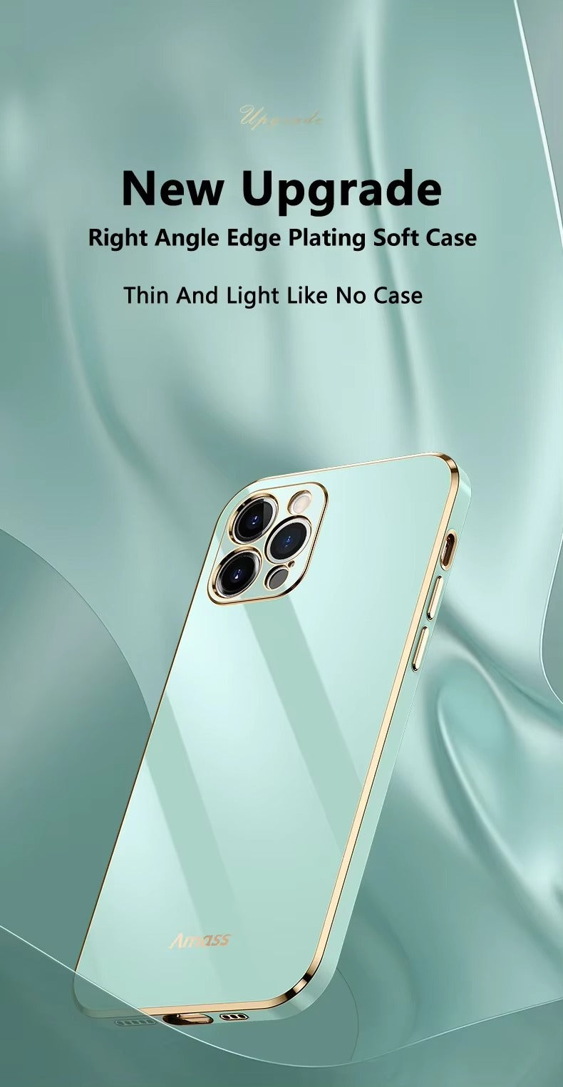 Luxury Glossy Silicone Apple iPhone Case, MagSafe Compatible, Ultra Thin Magnetic Shockproof Full Protection Cover