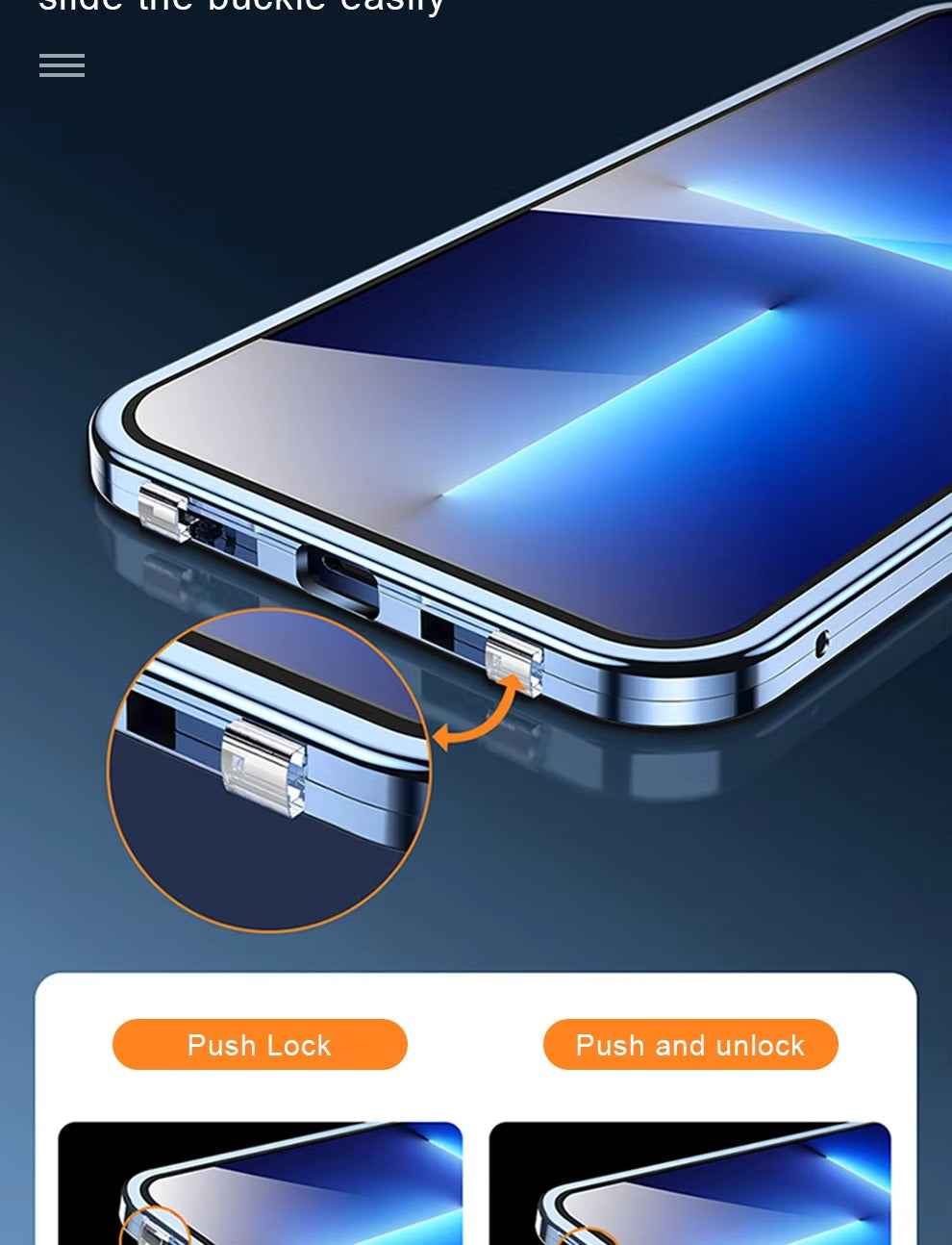 Luxury Apple iPhone Case Compatible, Camera Lens & Screen Protection, Ultra Thin Magnetic Full All Around Protection Cover 