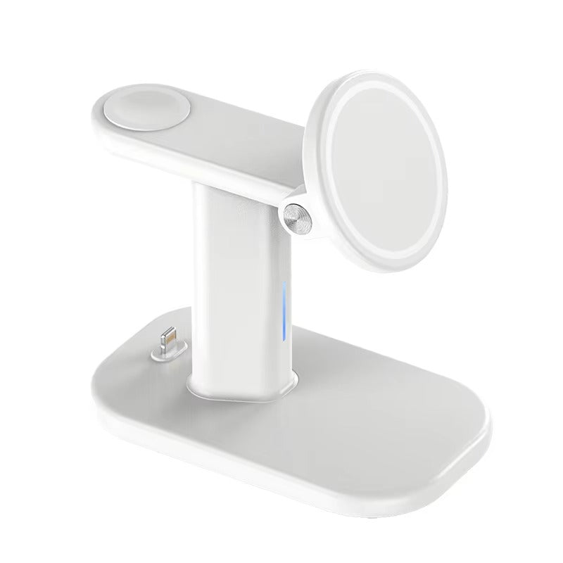 Premium Magnetic 3 in 1 Wireless Charging Station – 25W Foldable Fast Charger Stand and Phone Holder for iPhone, Apple Watch, AirPods and Qi Devices