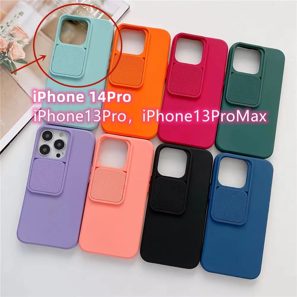 High Quality Apple iPhone Case Ultra Thin Shockproof Magnetic Full All Around Protection Cover with Sliding Camera Armor Back