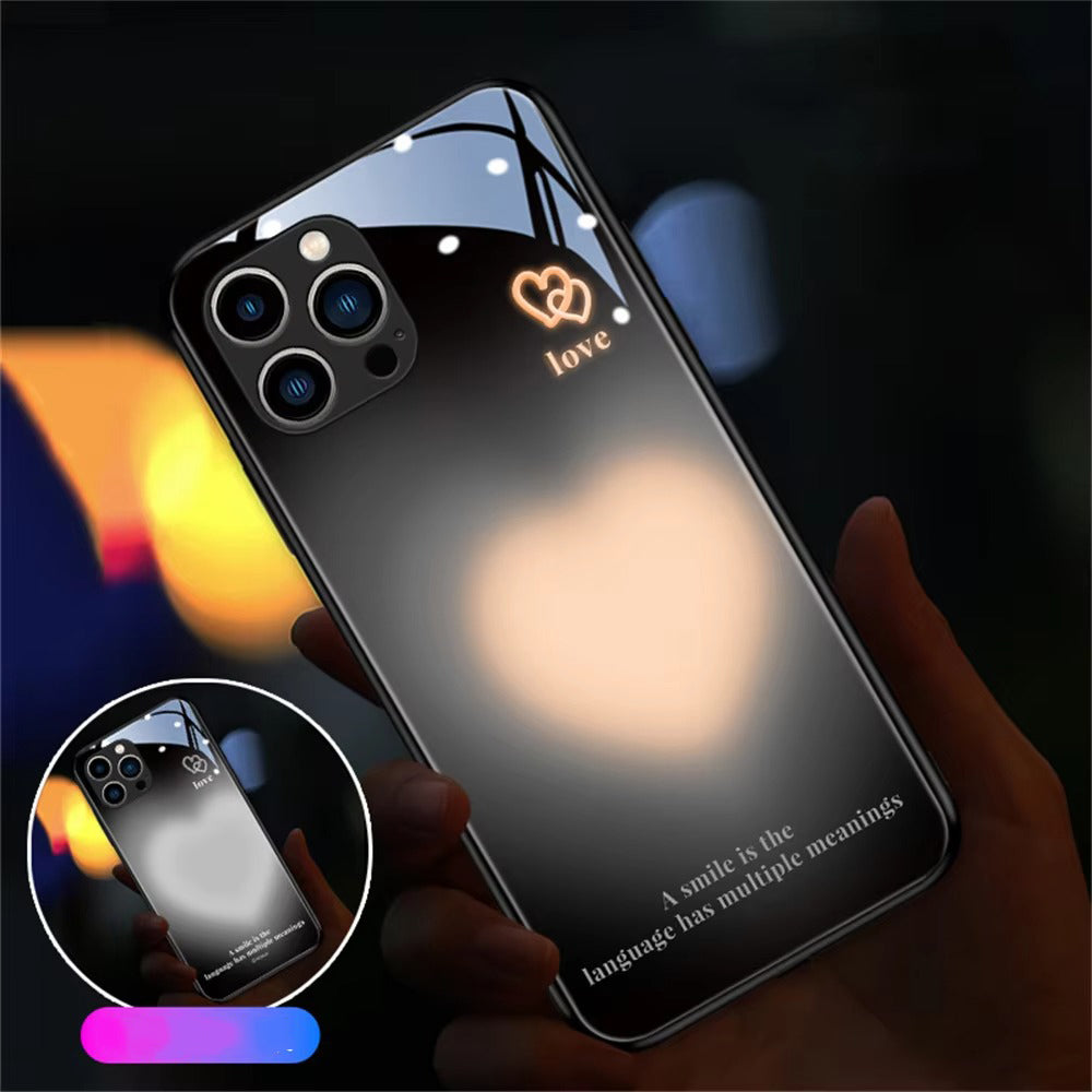 Premium Apple iPhone Case, MagSafe Compatible, Camera Lens and Screen Protection, Ultra Thin, Shockproof, Magnetic, Full All Around Protection, Heart LED Light Cover