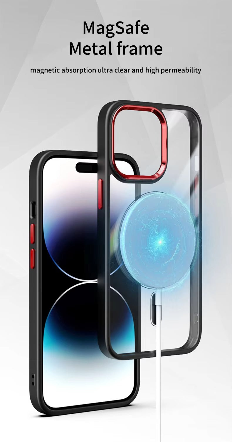 Luxury Apple iPhone Case Camera Lens & Screen Protection, Ultra Thin Shockproof Magnetic Full All Around Protection Cover 
