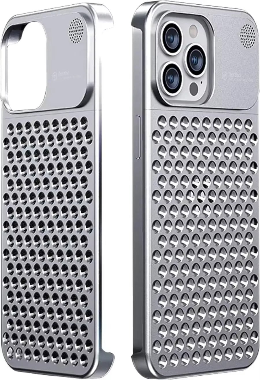 Luxury Apple iPhone Case, MagSafe Compatible, Camera Lens & Screen Protection, Ultra Thin, Shockproof, Magnetic Full All Around Cover – Aluminum Cooling Case with Heat Dissipation & Removable Fragrance Module