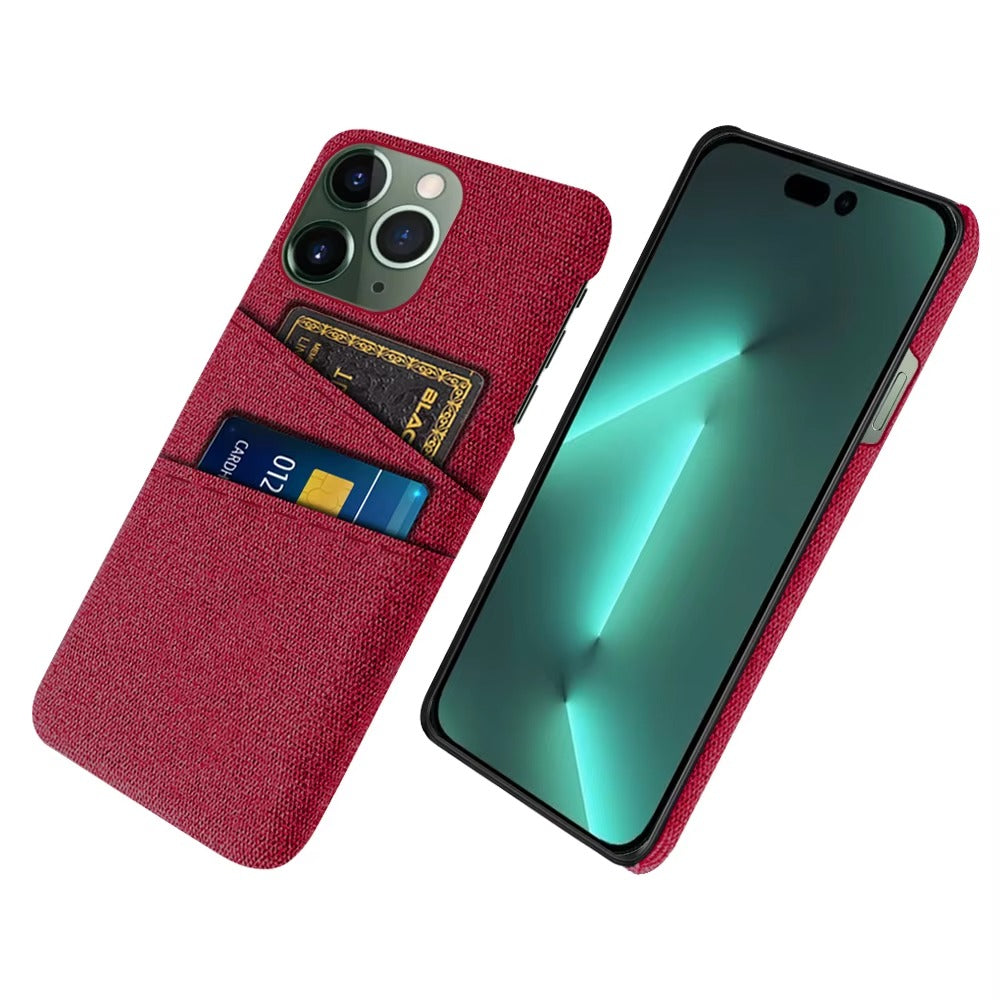 Premium Apple iPhone Case, MagSafe Compatible, Camera Lens and Screen Protection, Ultra Thin, Shockproof, Magnetic, Full All Around Protection, Dual Card Fabric Cover