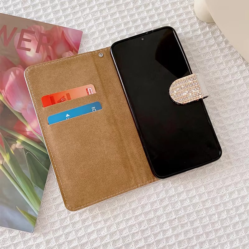 Luxury Apple iPhone Case, MagSafe Compatible, Camera Lens and Screen Protection, Ultra Thin, Shockproof, Magnetic, Full All Around Protection, Glitter Leather Wallet Cover