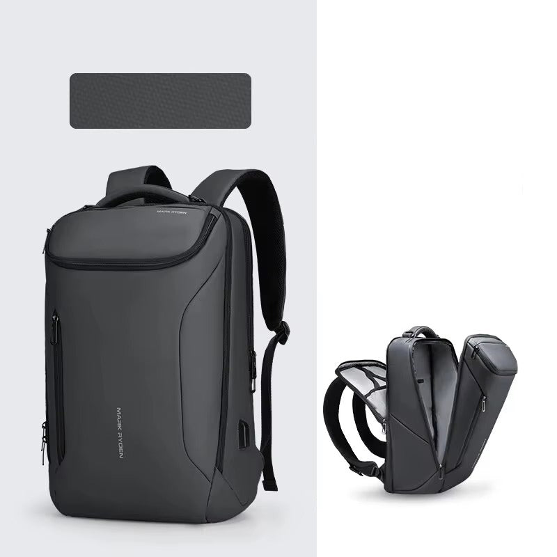 High Quality Waterproof Laptop Backpack for Men, USB Charging Travel Bag, Business Tech Rucksack Fits 17" MacBook 