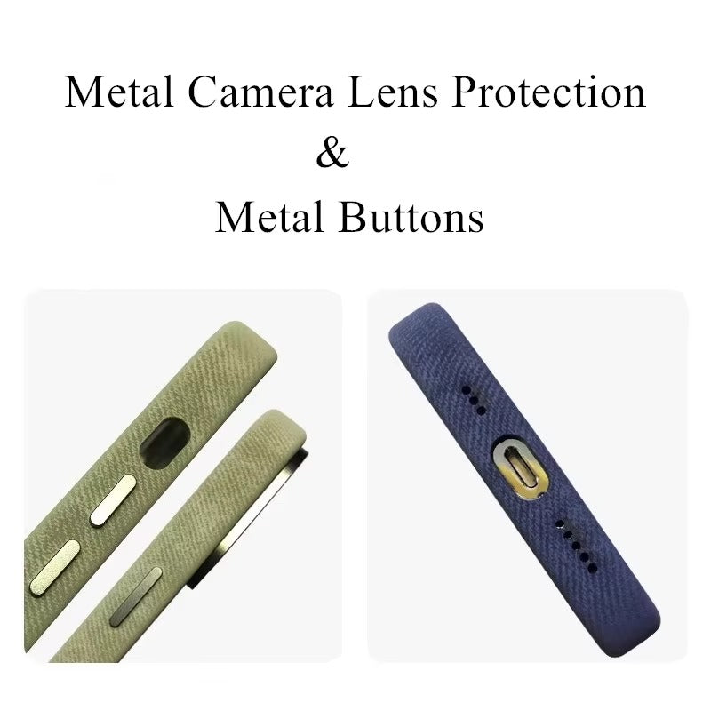 Premium Apple iPhone Case MagSafe Compatible, Camera Lens & Screen Protection, Ultra Thin Shockproof Magnetic Full All Around Protection Cover with Fiber Leather Back