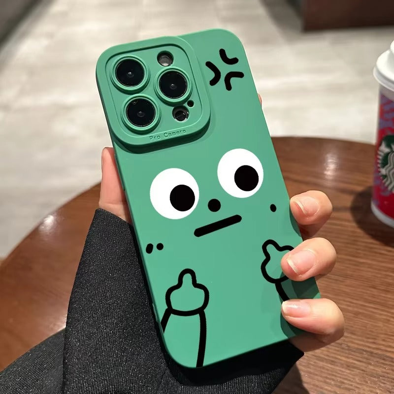 Premium Apple iPhone Case, MagSafe Compatible, Camera Lens and Screen Protection, Ultra Thin, Shockproof, Magnetic, Full All Around Protection, Cartoon Finger Soft Cover