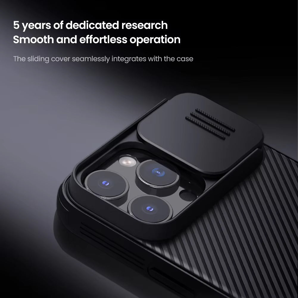 High Quality iPhone Case, MagSafe Compatible, Ultra Thin Magnetic Cover with Screen Guard Slide Camera Lens Protector Panel