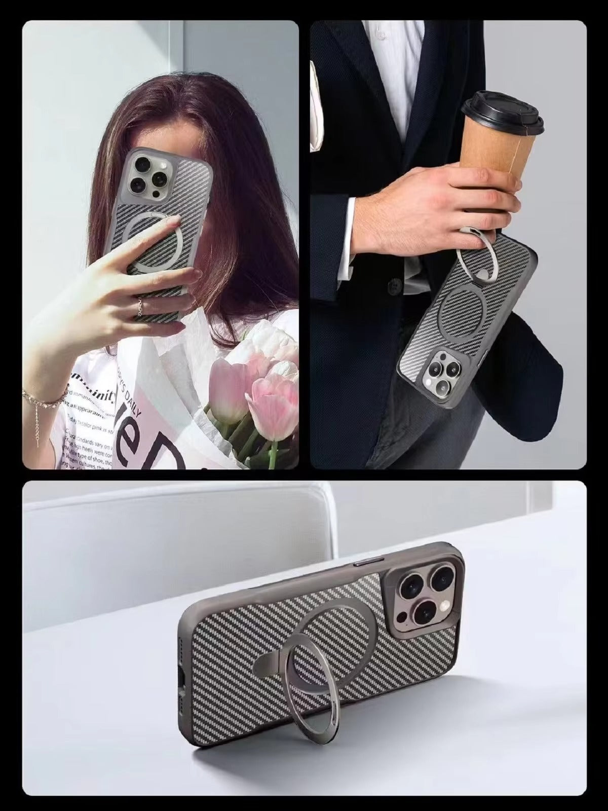 Premium Apple iPhone Case, Camera Lens & Screen Protection, Ultra Thin Shockproof Magnetic Full All Around Protection Cover