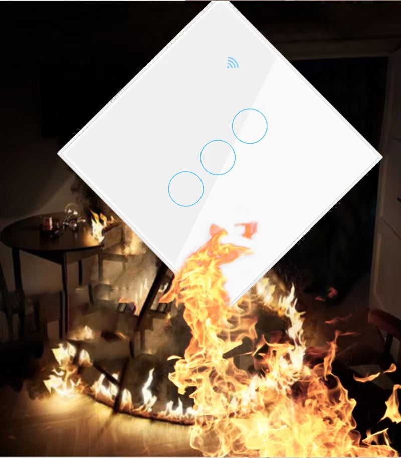 High Quality Smart WiFi Light Switch for iPhone, No Neutral Wire Required, Touch Sensor Wall Switch with App Control 