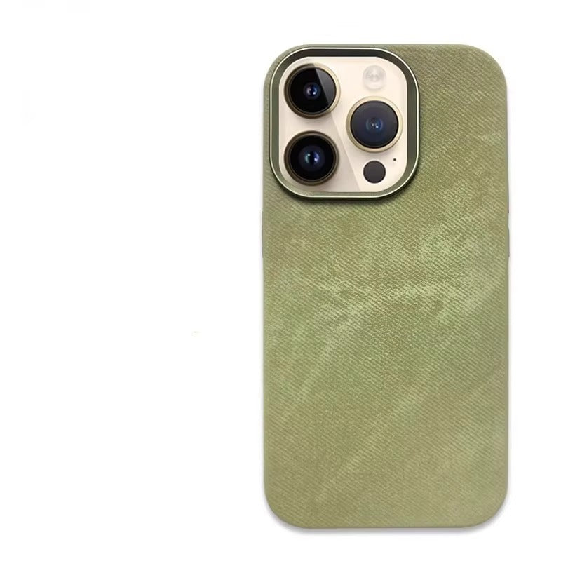 Premium Apple iPhone Case MagSafe Compatible, Camera Lens & Screen Protection, Ultra Thin Shockproof Magnetic Full All Around Protection Cover with Fiber Leather Back