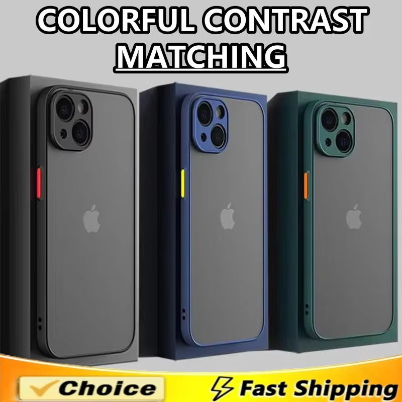Robust Apple iPhone Case, MagSafe Compatible, Camera Lens & Screen Protection, Ultra Thin, Shockproof, Magnetic Full All Around Cover – Matte Armor Case with Clear Silicone Edges & Hard PC Back for Durable Protection