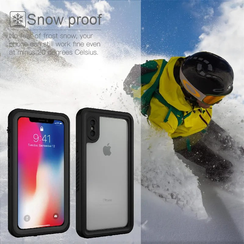 Premium Waterproof Apple iPhone Case, MagSafe Compatible, Ultra Thin Magnetic Shockproof Full Protection Cover with IP68 Seal for Diving, Swimming, and Underwater Use