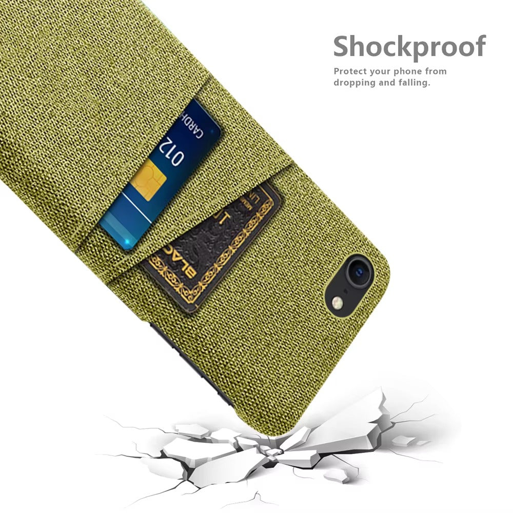 Premium Apple iPhone Case, MagSafe Compatible, Camera Lens and Screen Protection, Ultra Thin, Shockproof, Magnetic, Full All Around Protection, Dual Card Fabric Cover