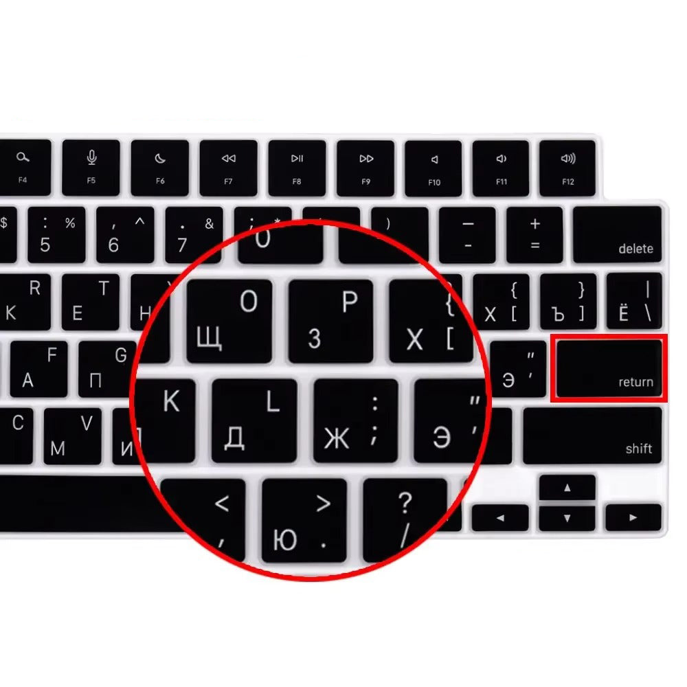 Premium Keyboard Cover for MacBook Air and Pro – Soft Touch Silicone Skin for 12, 13, 13.6, 15, 16 Inch Laptops, Compatible with UK/US Layout, M2/M3 Chip