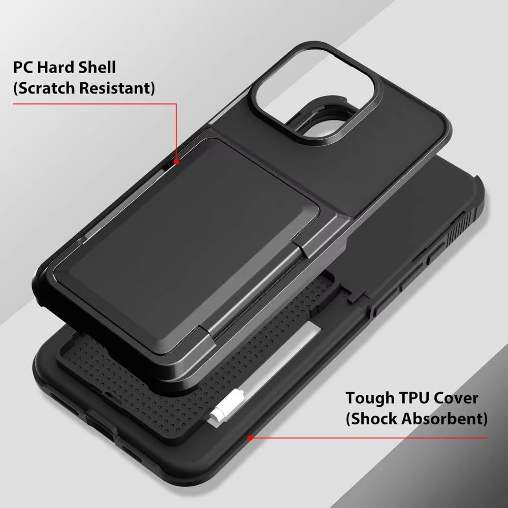 Robust Apple iPhone Case, MagSafe Compatible, Camera Lens and Screen Protection, Ultra Thin, Shockproof, Magnetic, Full All Around Protection, Wallet Card Holder Cover