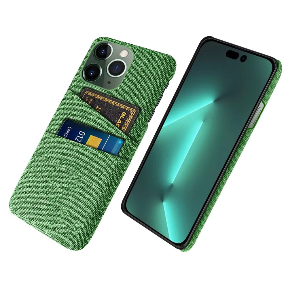 Premium Apple iPhone Case, MagSafe Compatible, Camera Lens and Screen Protection, Ultra Thin, Shockproof, Magnetic, Full All Around Protection, Dual Card Fabric Cover