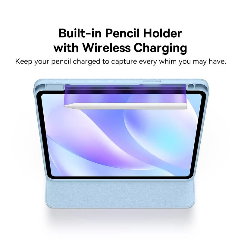 Premium Magnetic iPad Case with Pencil Holder – Slim Smart Cover with Auto SleepCompatible with 10.2", 10.9", 11", 12.9" Tablets