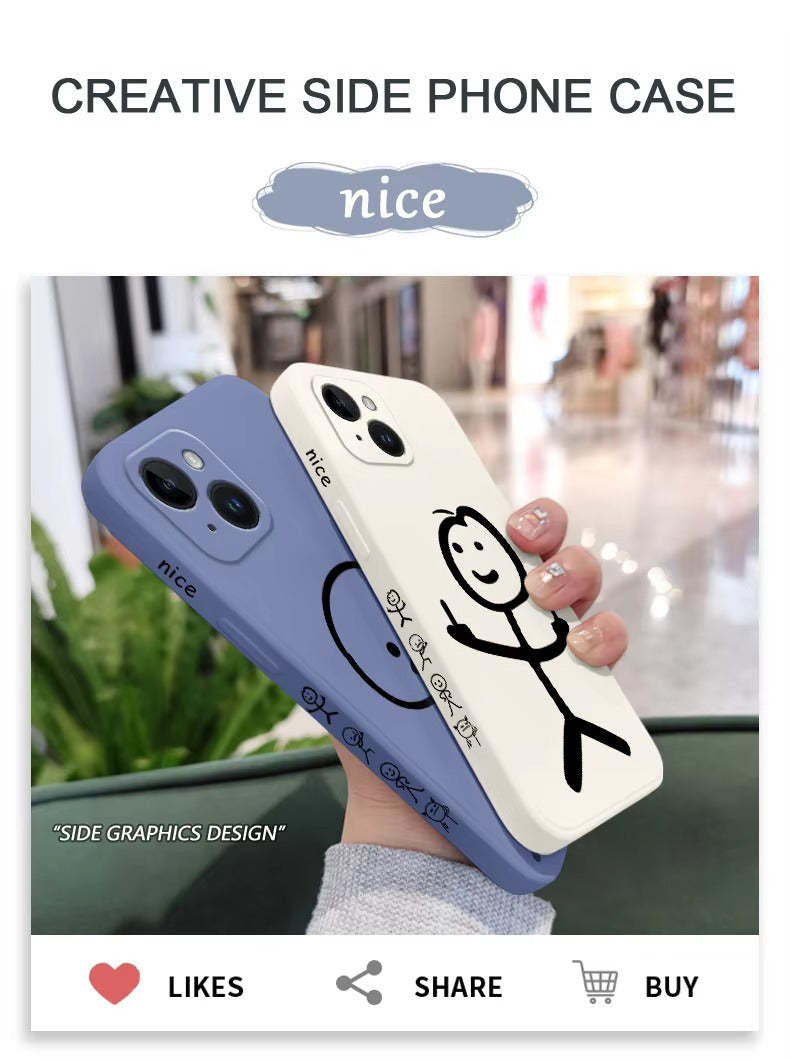 Premium Apple iPhone Case, MagSafe Compatible, Camera Lens and Screen Protection, Ultra Thin, Shockproof, Magnetic, Full All Around Protection, Cartoon Matchman Cover