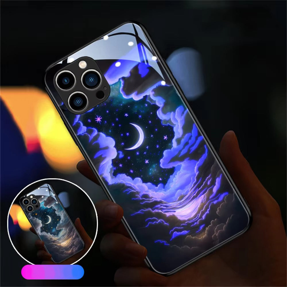 Premium Apple iPhone Case, MagSafe Compatible, Camera Lens and Screen Protection, Ultra Thin, Shockproof, Magnetic, Full All Around Protection, LED Mount Fuji Glass Cover