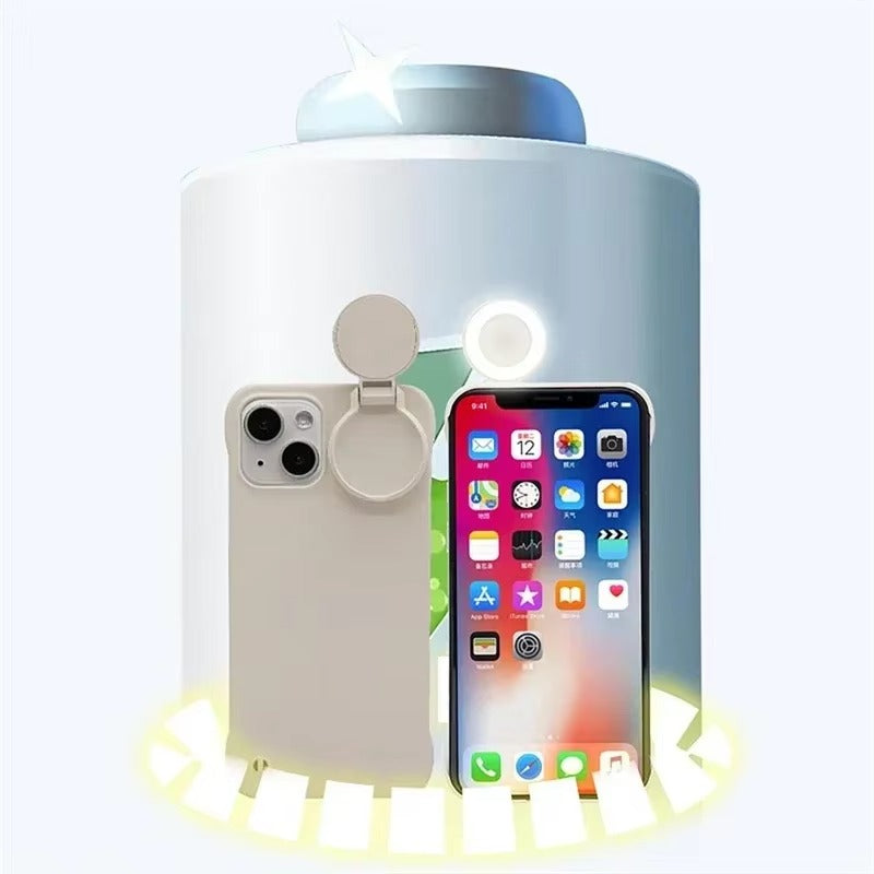 Premium Apple iPhone Case, MagSafe Compatible, Camera Lens & Screen Protection, Ultra Thin, Shockproof, Magnetic Full All Around Cover – LED Selfie Ring Light Glow Case