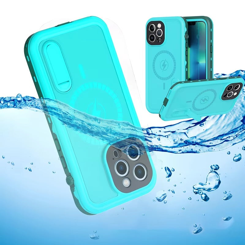 Luxury Apple iPhone Case MagSafe Compatible, Camera Lens & Screen Protection,  Cover with IP68 Sealed Sport Design