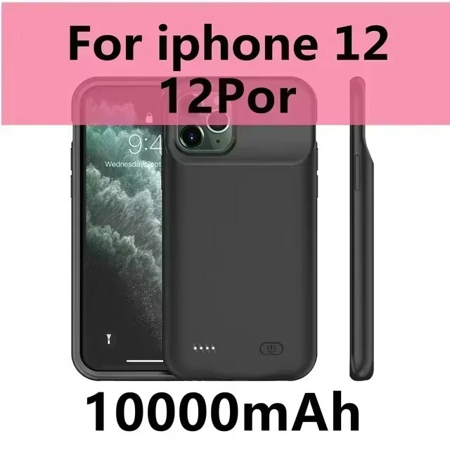 Robust Apple iPhone Case MagSafe Compatible, Camera Lens & Screen Protection, Ultra Thin Shockproof Magnetic Full All Around Protection Cover with 10000mAh Battery Charger