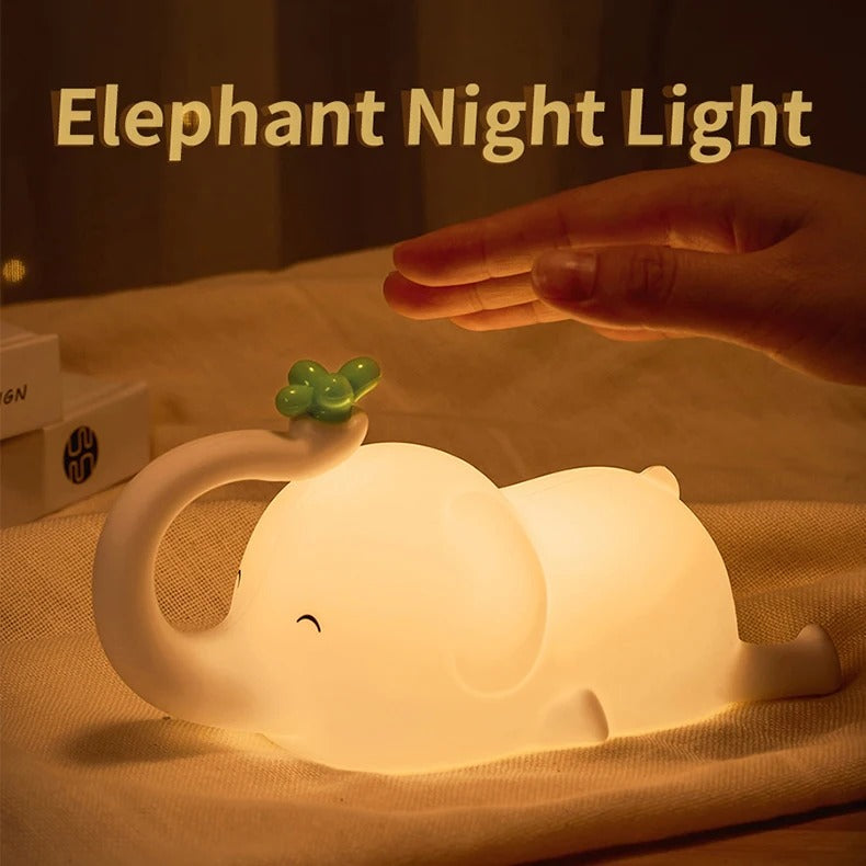 Premium Cute Animal LED Night Light – Touch Sensor, USB Rechargeable Silicone Lamp, 3 Brightness Levels, 30-Min Timer, Bedside Kids Room Decor, Portable & Soft Glow