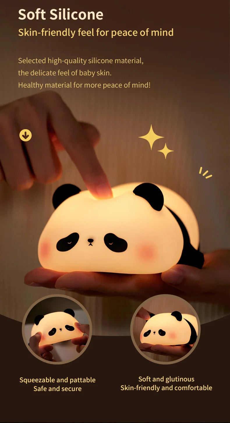Premium Cute Animal LED Night Light – Touch Sensor, USB Rechargeable Silicone Lamp, 3 Brightness Levels, 30-Min Timer, Bedside Kids Room Decor, Portable & Soft Glow