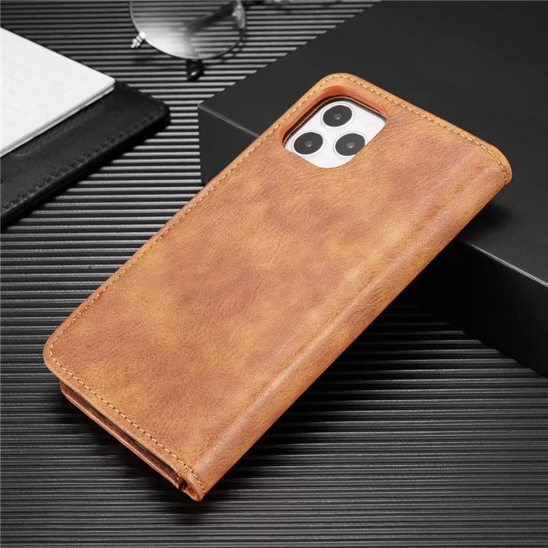 Premium Detachable Leather Apple iPhone Case, MagSafe Compatible, Ultra Thin Magnetic Shockproof Full Protection 