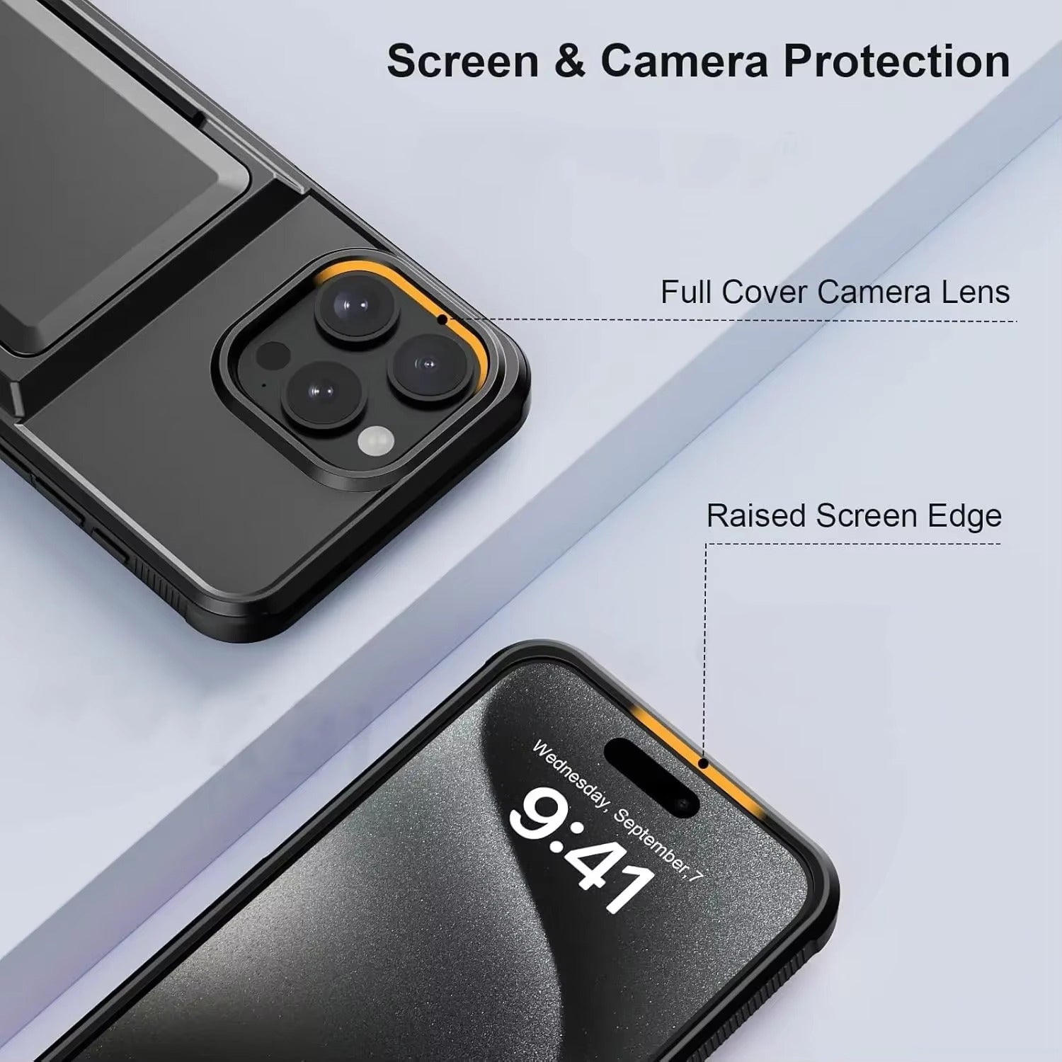 Robust Apple iPhone Case, MagSafe Compatible, Camera Lens and Screen Protection, Ultra Thin, Shockproof, Magnetic, Full All Around Protection, Wallet Card Holder Cover