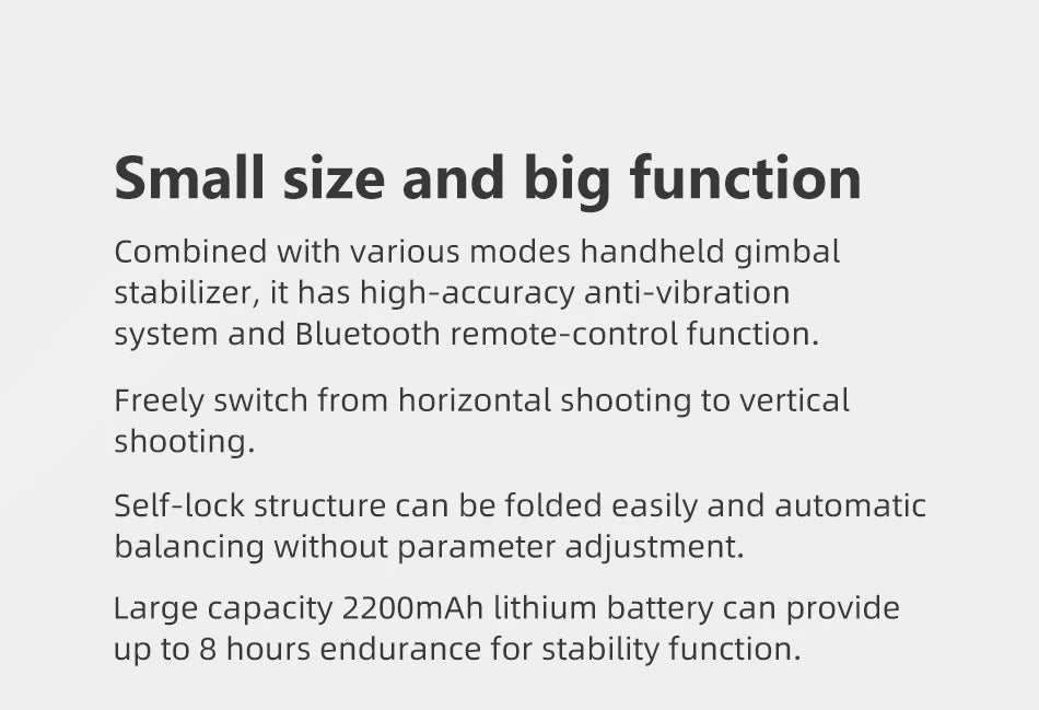 Advanced 3-Axis Smartphone Gimbal Stabilizer – Foldable Handheld Video Rig with Bluetooth, Anti-Shake, Vertical Shooting, for Vlog, YouTube, TikTok Recording