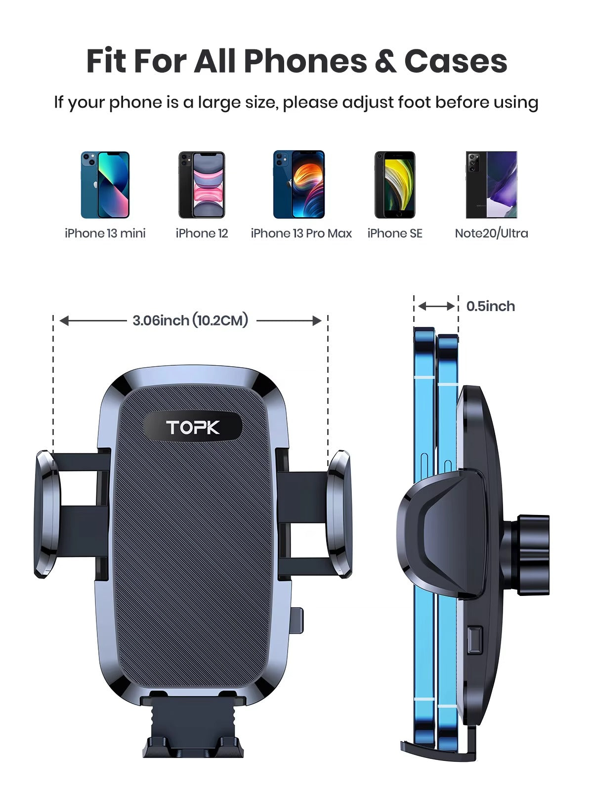 High Quality Universal Car Phone Holder – 360° Rotating Vent Mount with Hook Clip,  Apple iPhone Devices