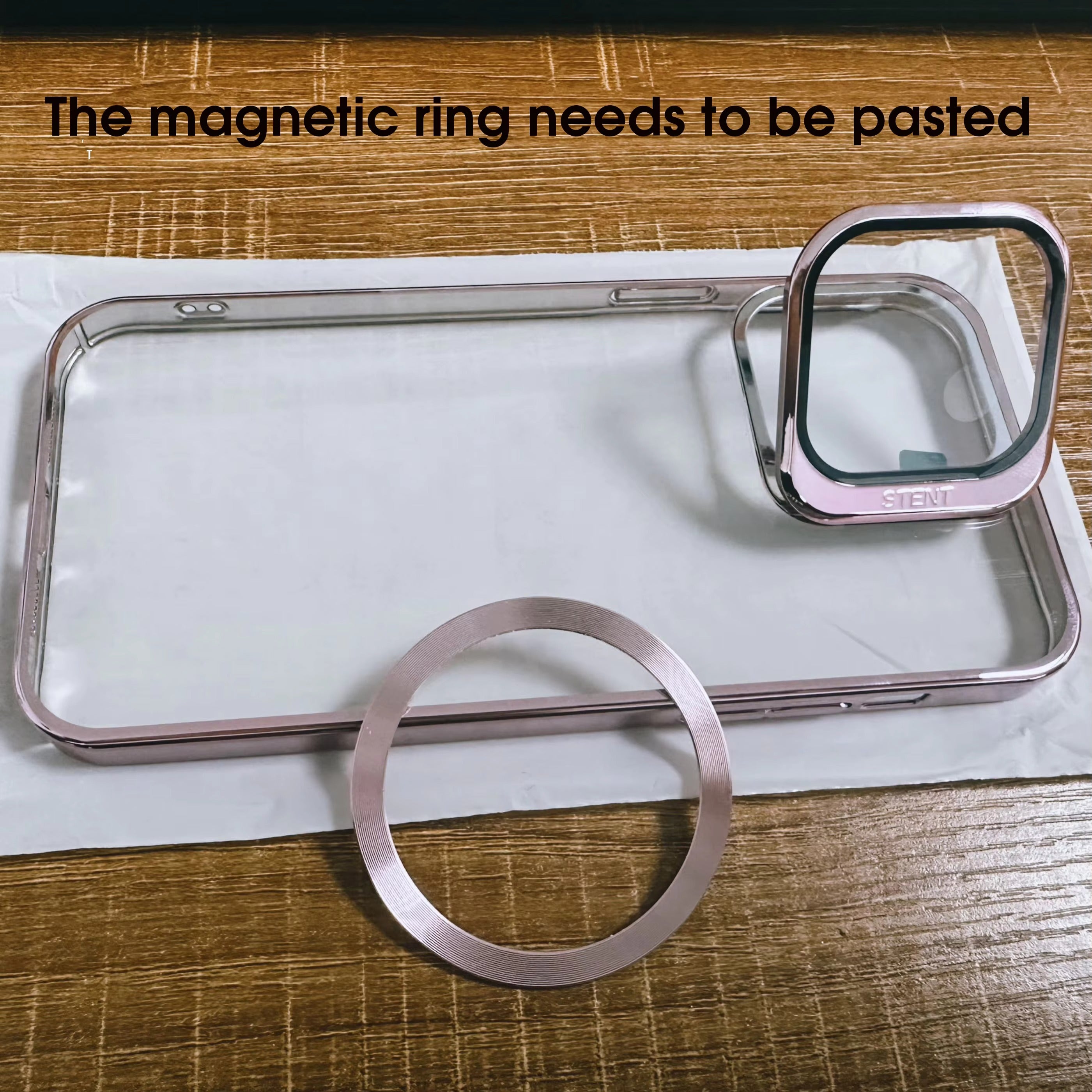 Luxury Apple iPhone Case Ultra Thin Shockproof Magnetic Full All Around Protection Cover with Transparent Plating Bracket