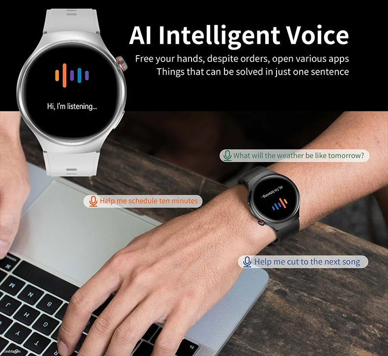 Premium AMOLED GPS Smart Watch – 1.46" HD Display, Bluetooth Calling, Fitness Tracker, IP68 Waterproof, Heart Rate & Sleep Monitor, NFC, Wireless Charging