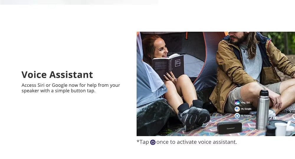 High Quality Portable Bluetooth Speaker – 20W Deep Bass, IPX7 Waterproof, NFC, 24H Playtime, Micro SD, Voice Assistant, True Wireless Stereo, USB-C Charging