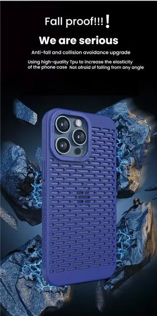 High Quality Apple iPhone Case, MagSafe Compatible, Camera Lens & Screen Protection, Ultra Thin, Shockproof, Magnetic Full All Around Cover – Hollow Cold-Cut Shockproof Case with Heat Dissipation & Anti-Fall Lens Protection