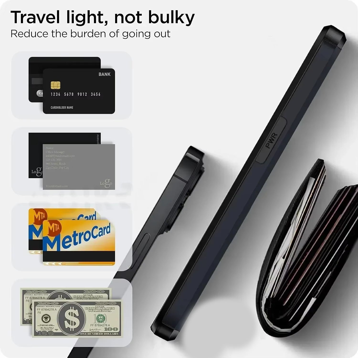 Robust Apple iPhone Case, MagSafe Compatible, Camera Lens and Screen Protection, Ultra Thin, Shockproof, Magnetic, Full All Around Protection, Slide Card Wallet Cover