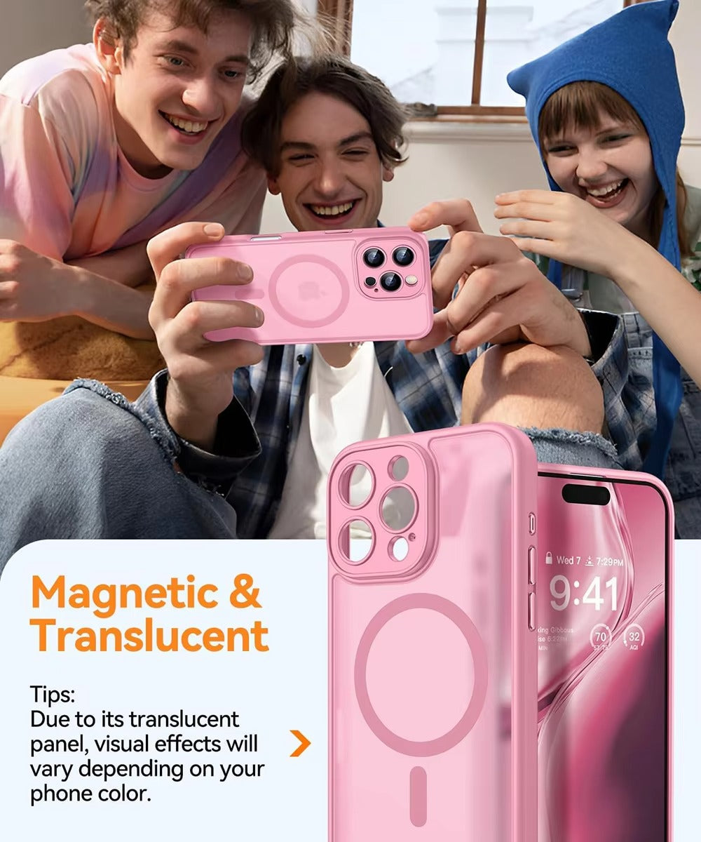 Luxury Apple iPhone Case Camera Lens & Screen Protection, Ultra Thin Shockproof Magnetic Full All Around Protection Cover