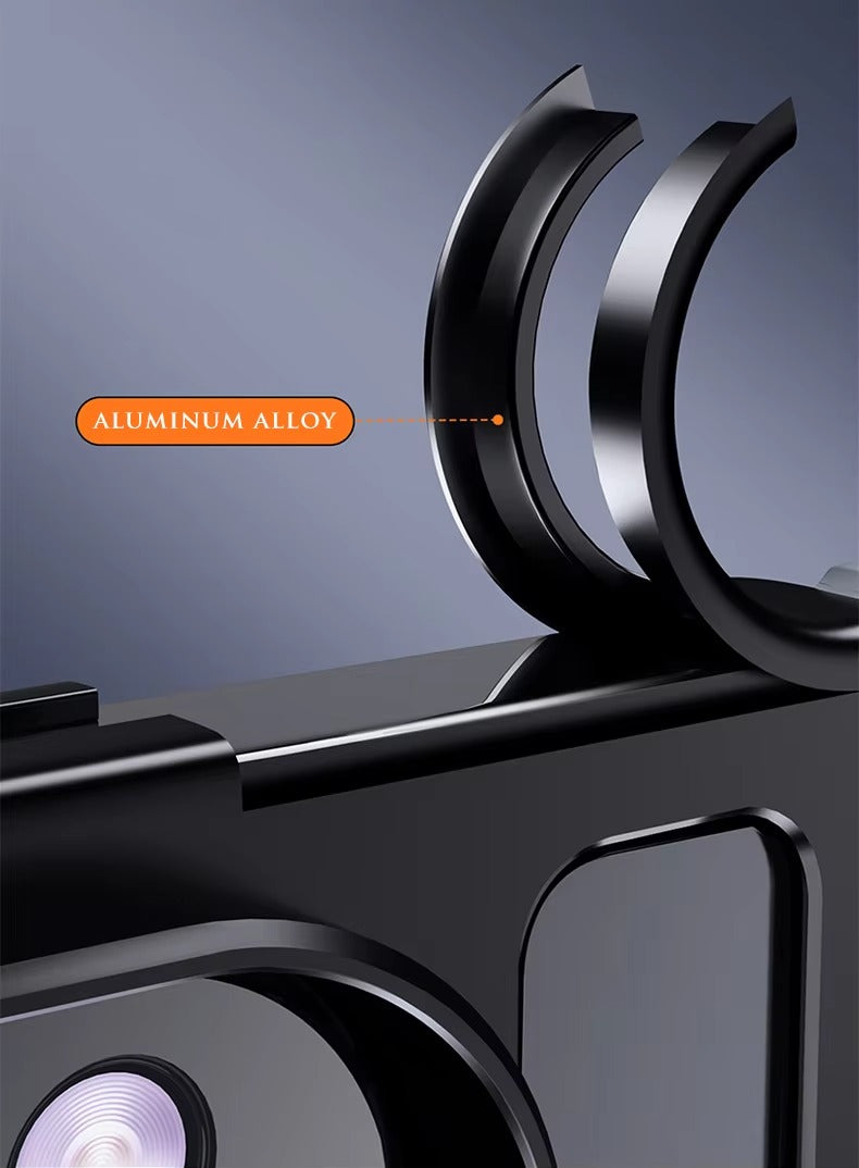 Luxury Edgeless Apple iPhone Case, MagSafe Compatible, Ultra Thin Magnetic  Metal Frame and Aluminum Kickstand