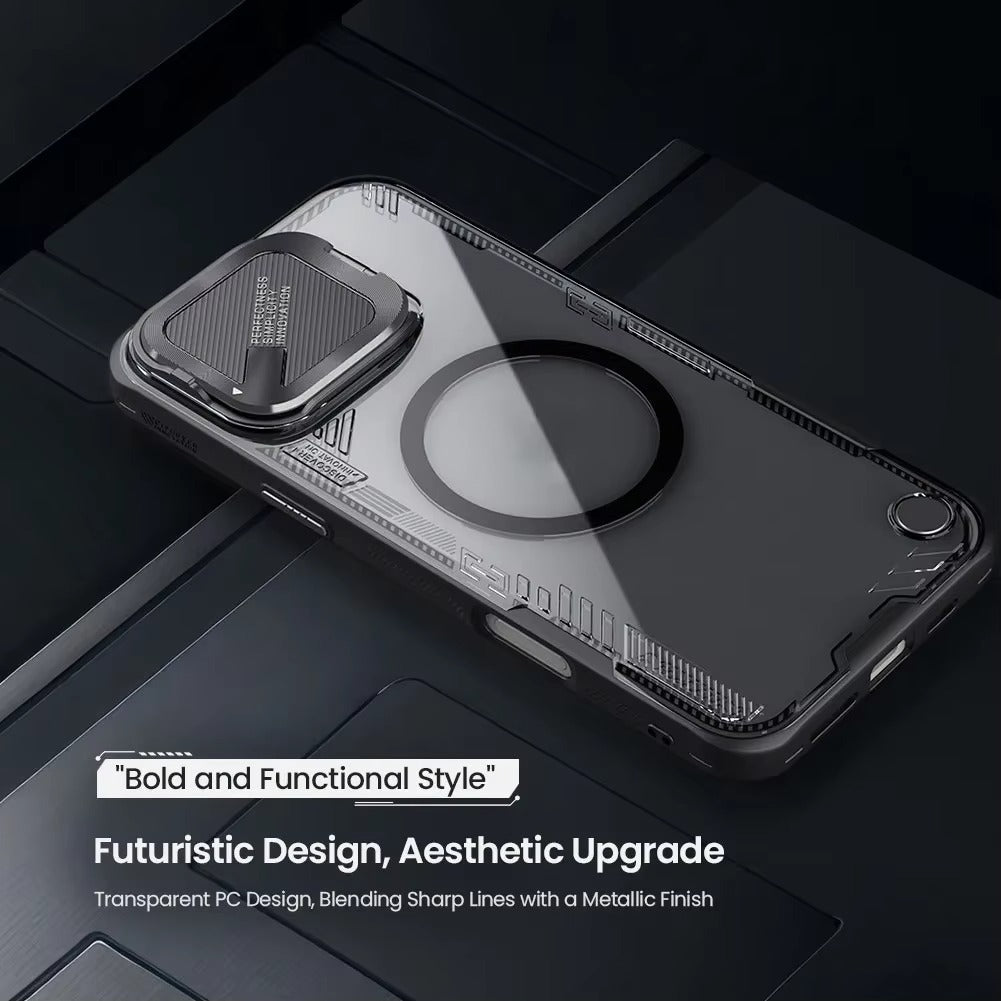 High Quality Apple iPhone Case Ultra Thin Shockproof Magnetic Full All Around Protection Cover with Transparent Holder Design
