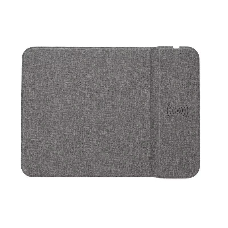 Premium, 2-in-1 Mouse Pad with Qi Wireless Charging – PU Leather Desk Mat with Phone Holder, USB Type-C Compatible