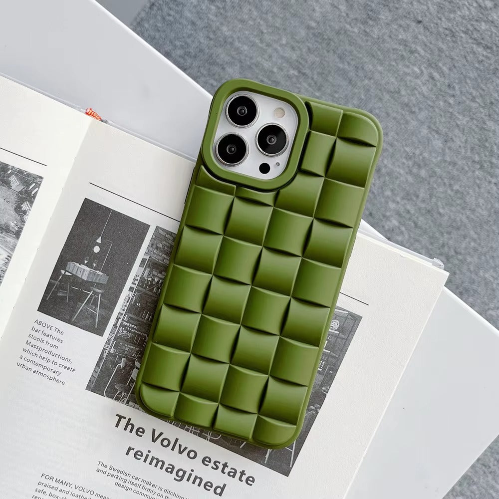 Premium Apple iPhone Case, MagSafe Compatible, Camera Lens & Screen Protection, Ultra Thin, Shockproof, Magnetic Full All Around Cover – 3D Weave Soft Liquid Silicone Case with Shockproof Back Shell Design