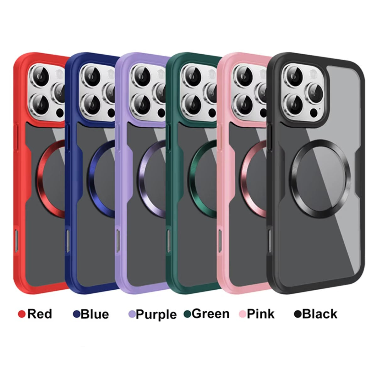 Luxury Apple iPhone Case MagSafe Compatible Ultra Thin Magnetic  All Around Protection Cover with Double Touch Clear Design